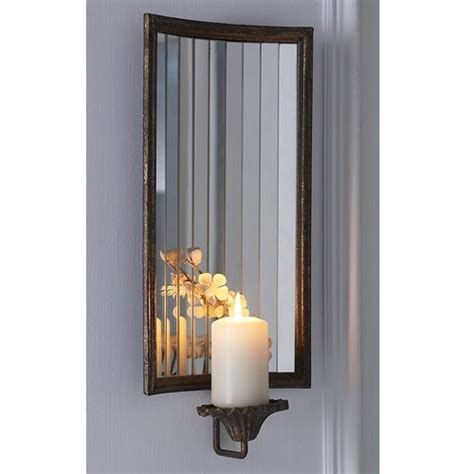 Refracting Mirrored Candle Sconce Candle Wall Sconces Living Room