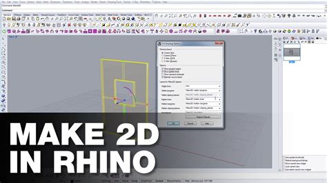 How To Use Make 2d In Rhino Youtube