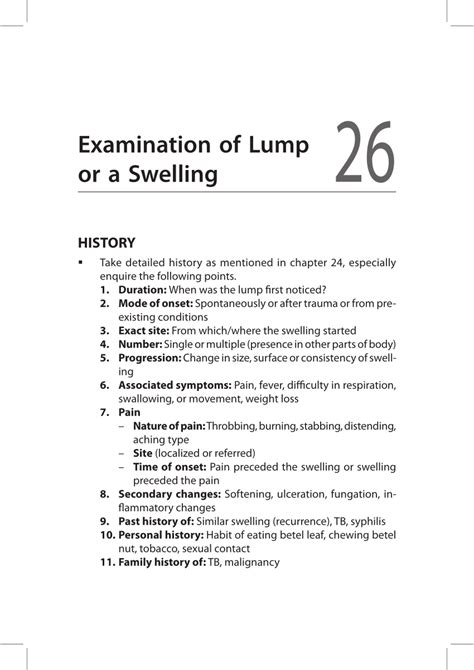 Pdf Chapter 26 Examination Of Lump Or A Swelling