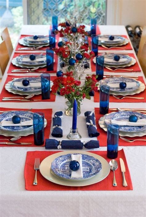 Image Result For Blue Willow Christmas Table Tafelversieringen
