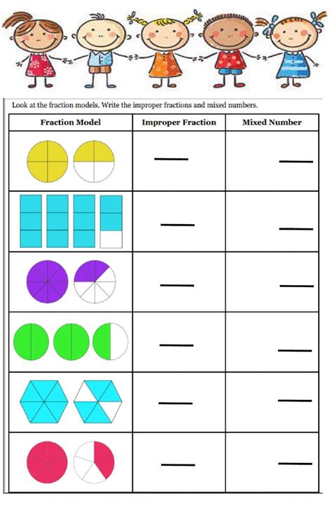 Fractions Interactive Exercise For Grade 3 Fractions Worksheets