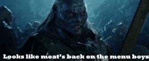 Memes or upload your own images to make custom memes Looks like meat's back on the menu boys Gif