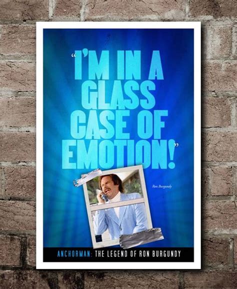 Anchorman Glass Case Of Emotion Quote Poster Etsy De