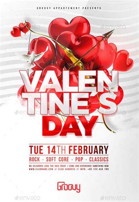 Valentines Day Party Flyer Psd Template For Your Next Valentines Day