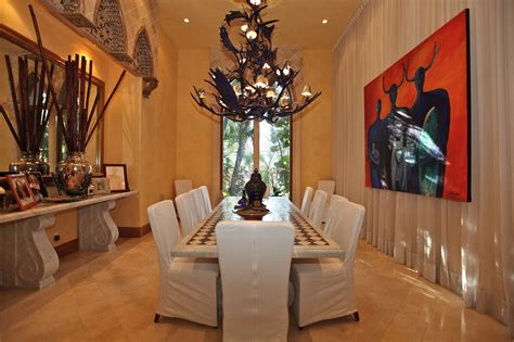 The homeowner wanted a formal place to entertain, but expressed a desire for the room to have a casual side. modern formal dining room sets | Celebrity Houses and ...