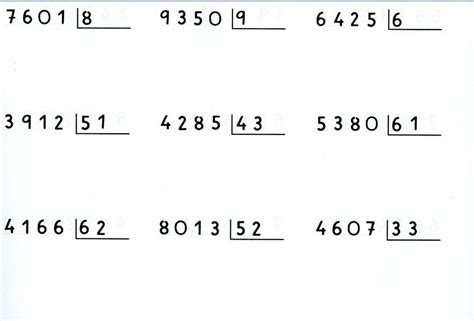 4º Primaria Matemáticas Divisiones Por Dos Cifras Divisiones De Dos Cifras Ejercicios De