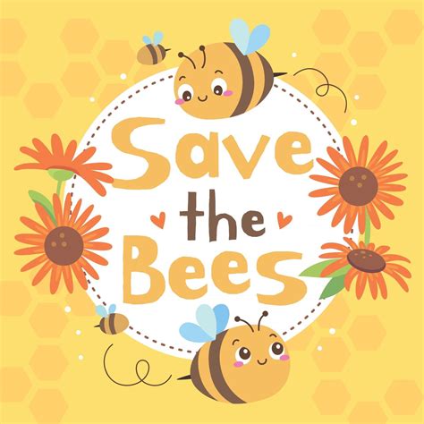 Save The Bees Campaign Concept 2852362 Vector Art At Vecteezy