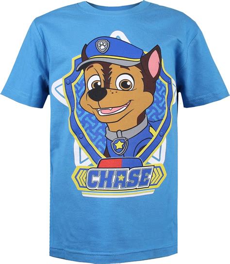 Paw Patrol Boys Chase Shield T Shirt Uk Clothing
