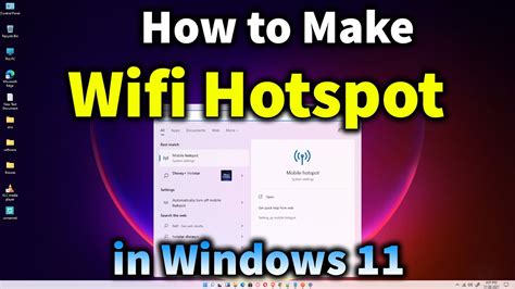 How To Make Wifi Hotspot In Windows 11 YouTube