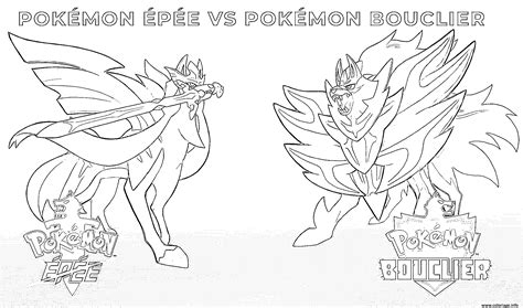 Offre toi un coloriage pokemon legendaire. Coloriage Pokemon Epee Pokemon Bouclier 2019 à imprimer ...