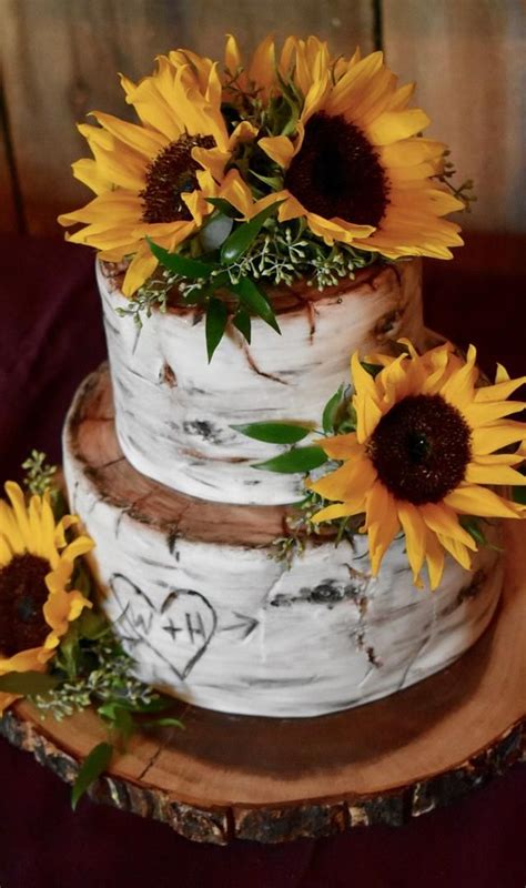 24 Romantic Sunflower Wedding Cakes That Inspire Chicwedd