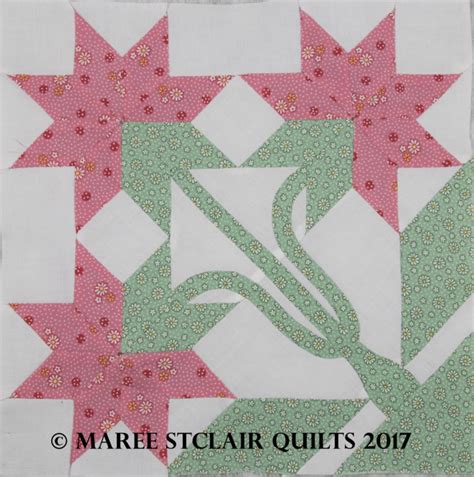 Carolyns Lily 12 Inch Block Maree St Clair Quilts