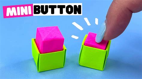How To Make Mini Origami Button Toy No Glue Origami Pop It Origami Fidget Toy Youtube