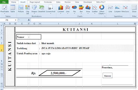 Membuat Terbilang Di Kwitansi Pada Excel