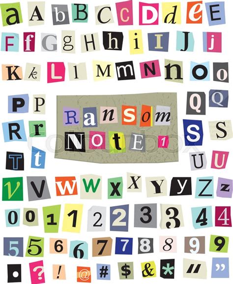 Vector Cut Newspaper And Magazine Letters Numbers And Symbols Mixed