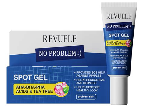 Revuele No Problem Spot Gel Aha Bha Pha Acids And Tea Tree Ingredients Explained