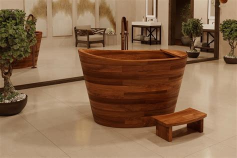 Extra thick japanese soaking tub, large enough to easily fit one person. Japanese style bathing: True Ofuro seated soaking tub from ...