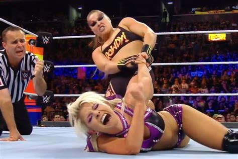 Watch Ronda Rousey Win The Raw Womens Championship At Summerslam Mmamania Com