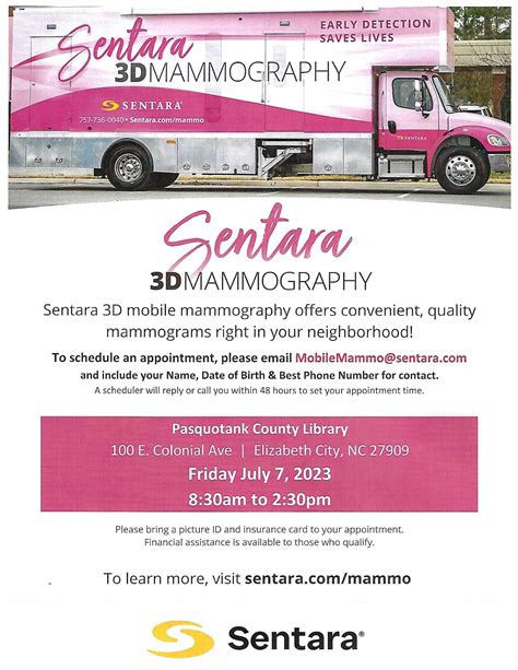 The Sentara 3D Mobile... - Pasquotank County, North Carolina | Facebook
