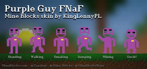 Mine Blocks Purple Guy Fnaf Skin By Kinglennypl