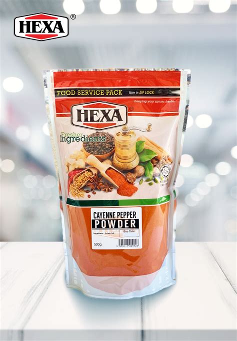 Hexa Halal Cayenne Pepper Powder 500gm Food Service Packaging