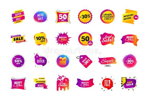 Sale Banner Badge Special Offer Discount Tags Coupon Shape Templates