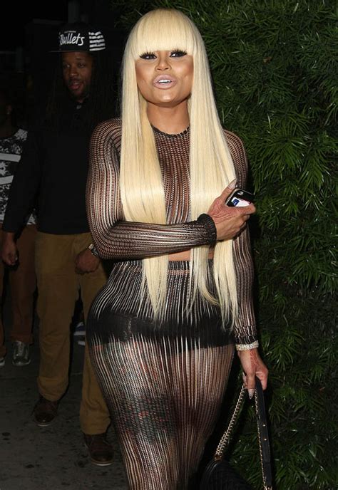 Blac Chyna Covers Nipples With Blonde Hair As She Rocks See Through