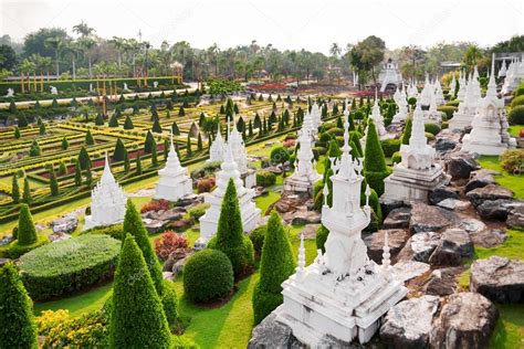 Nong Nooch Tropical Garden In Pattaya Thailand Panorama Landsc
