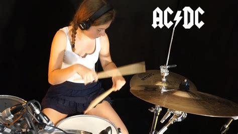 Acdc Whole Lotta Rosie Drum Cover By Sina Youtube