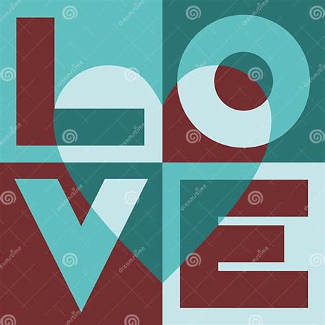 Love In Square Stock Vector Illustration Of Modern Abstract 17840661