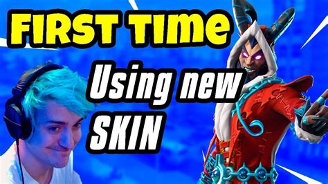 Ninja First Time Using New Krampus Skin Fortnite Battle Royale