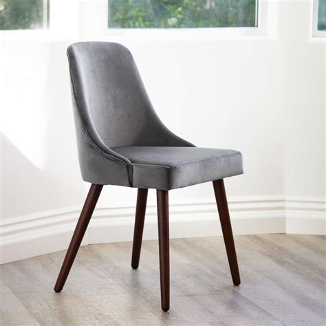 Devon And Claire Nora Velvet Dining Chair Charcoal Grey