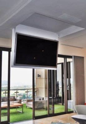 Ceiling tv mount can also be used to mount two videos at a time in two different directions. hang tv from ceiling mount - Google Search | Tv in bedroom ...