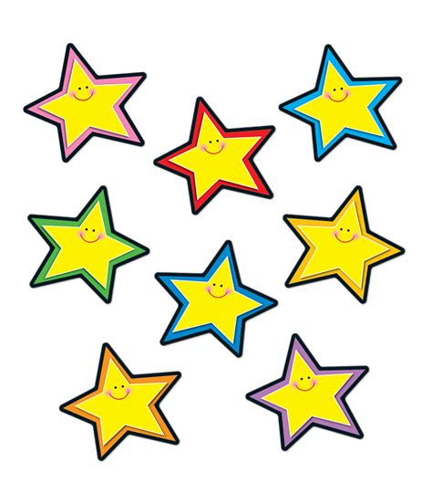Buy Carson Dellosa 36 Piece Colorful Stars Bulletin Board Cutouts Yellow Smiley Face Cutouts