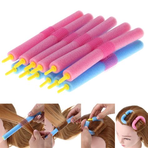 12 Pcs Hair Art Foam Twist Curler Roller Set Easy Bending Hair Styling