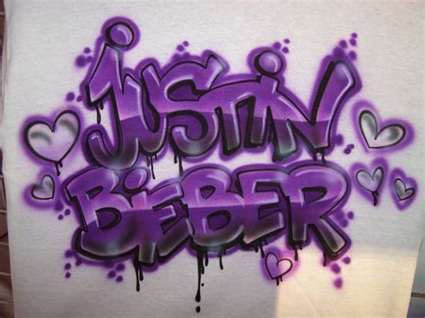 Konsep Graffiti Name Justin Tato Nama