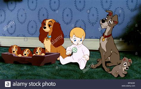 Puppies Lady Baby Tramp Lady And The Tramp 1955 Stock Photo Alamy