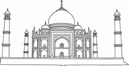 Mahal Taj Coloring Architect Pages Colouring Ahmad