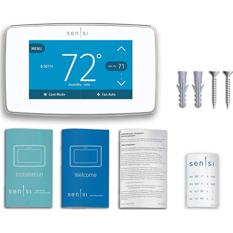 Emerson Sensi Touch Wi Fi Smart Thermostat With Touchscreen Color