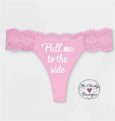 Pull Me To The Side Pink Thong Panties Fast Shipping More Colors And Plus Size Options Gag Gift