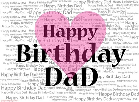 They're short and sweet happy birthday dad messages, and perfect for a greeting card or sms. Happy Birthday Dad Greeting with Love - GraphicsPlay