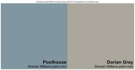 Sherwin Williams Poolhouse Vs Dorian Gray Color Side By Side