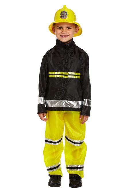 Fireman Boys Fancy Dress Kids Fire Fighter Uniform
