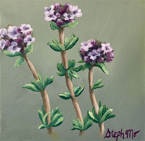 Thyme By Steph Moraca Painting Thyme Oil Painting