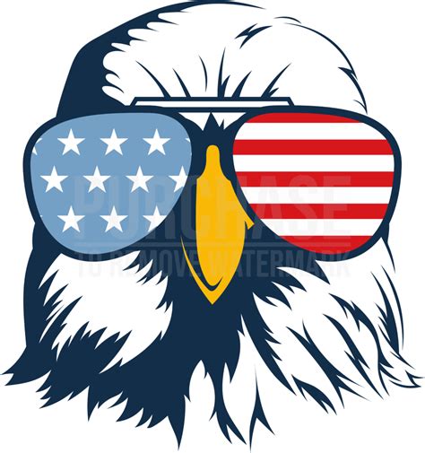 Patriotic Eagle With Sunglasses Svg Th July Svg American Eagle Svg