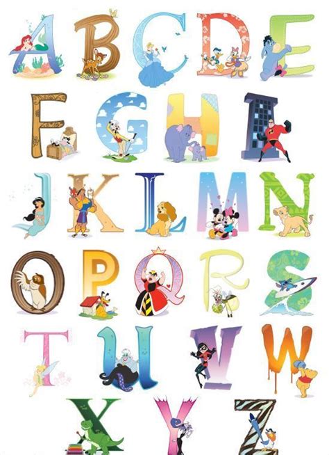 Image Result For Disney Character Alphabet Letters Downloadable