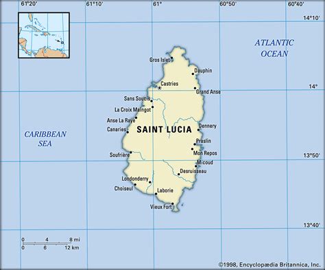 History Of Saint Lucia Flag Map Independence And Facts Britannica