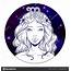Virgo Zodiac Sign Artwork Beautiful Girl Face Horoscope Symbol 