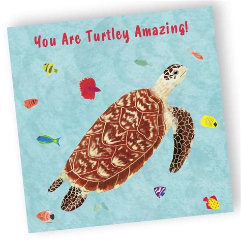 Turtle Card Eco Friendly Etsy UK