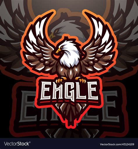 Eagle Esport Mascot Logo Design Royalty Free Vector Image